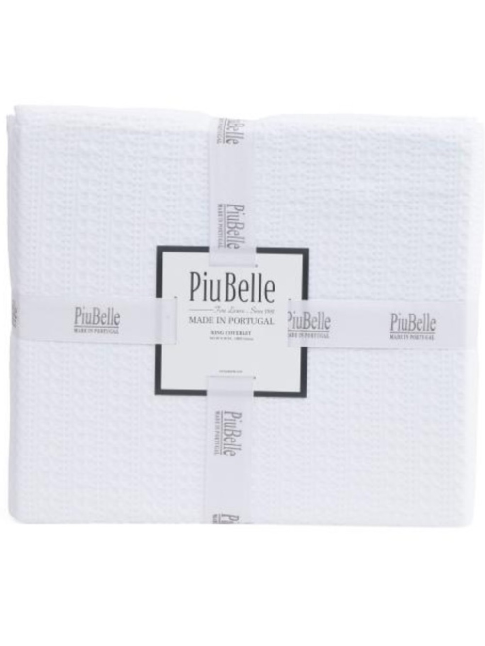 PiuBelle Waffle Knit coverlet - White